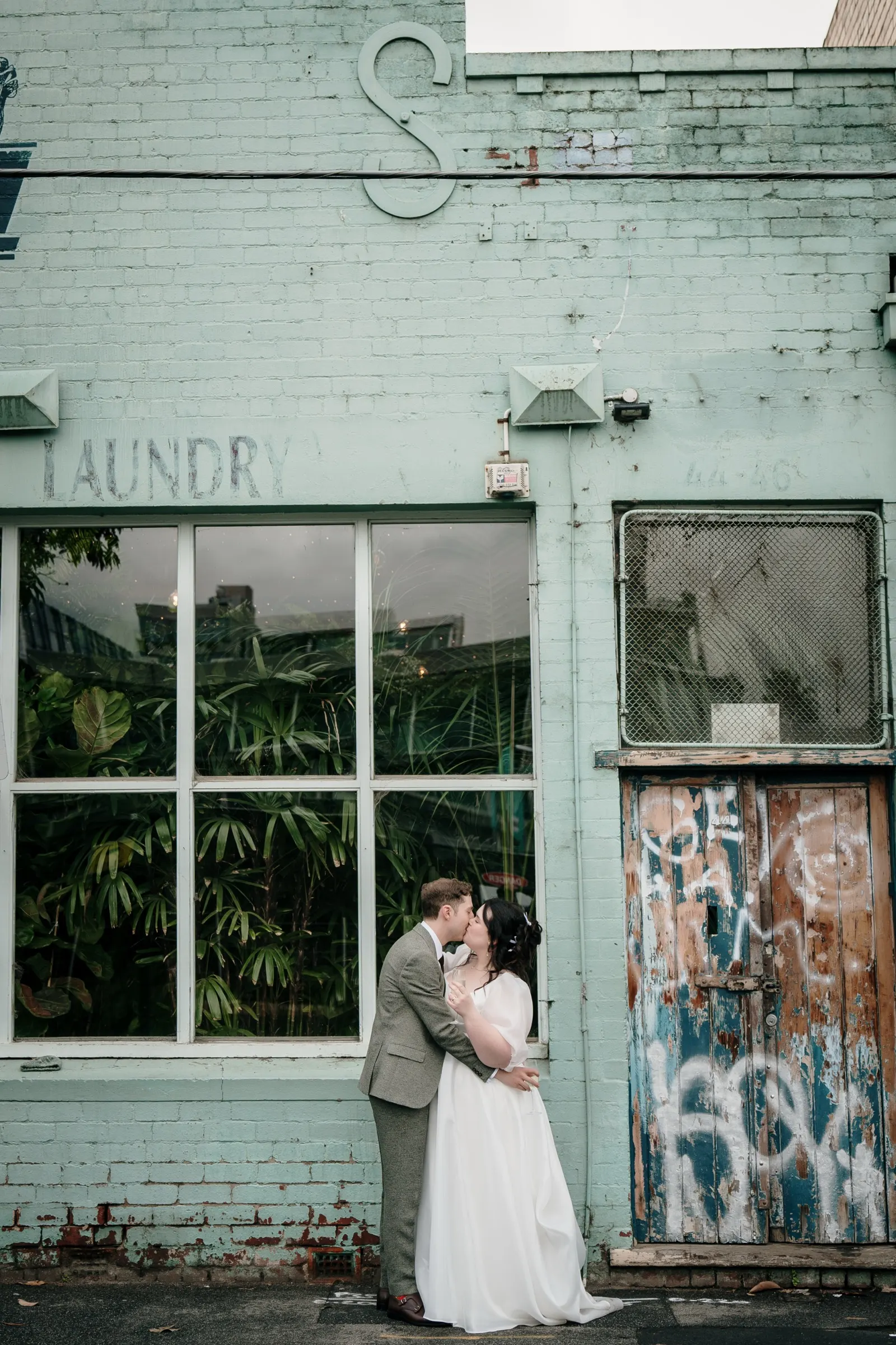 Getting ready before Stacie and Callum's Glasshaus wedding