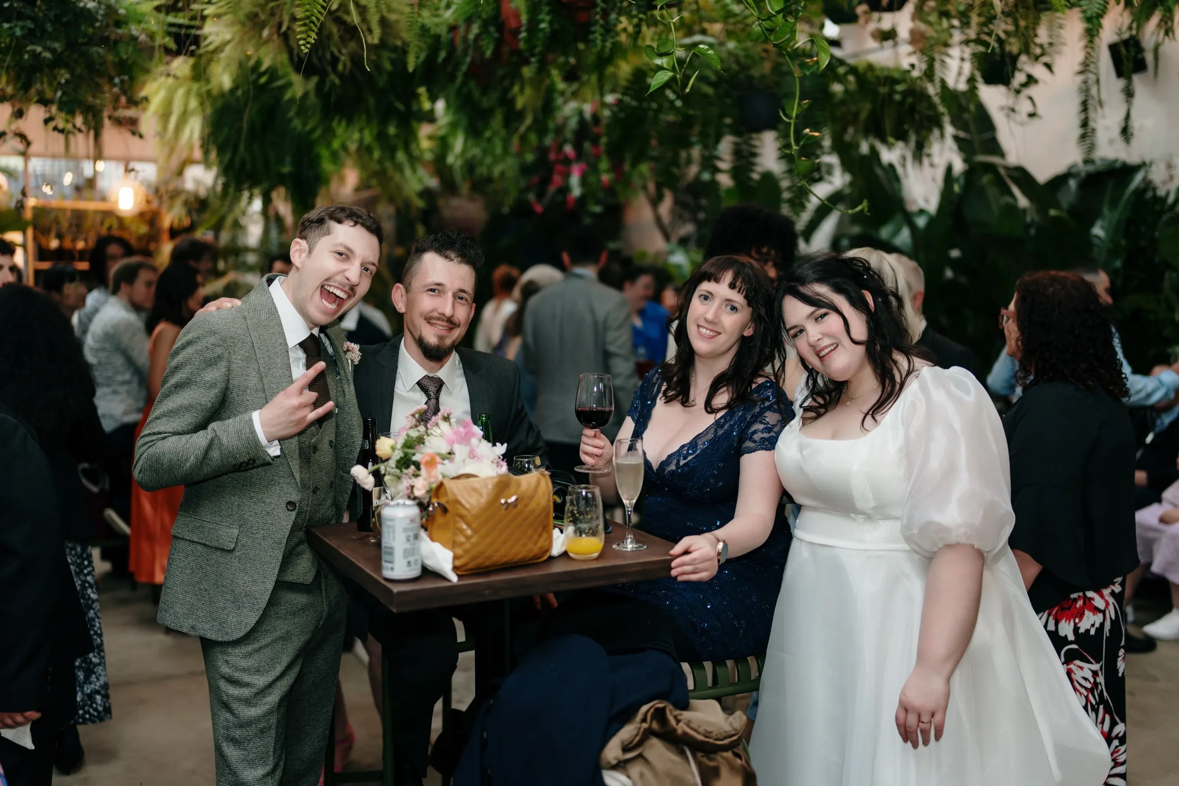 Guests arriving for Stacie and Callum's wedding at Glasshaus
