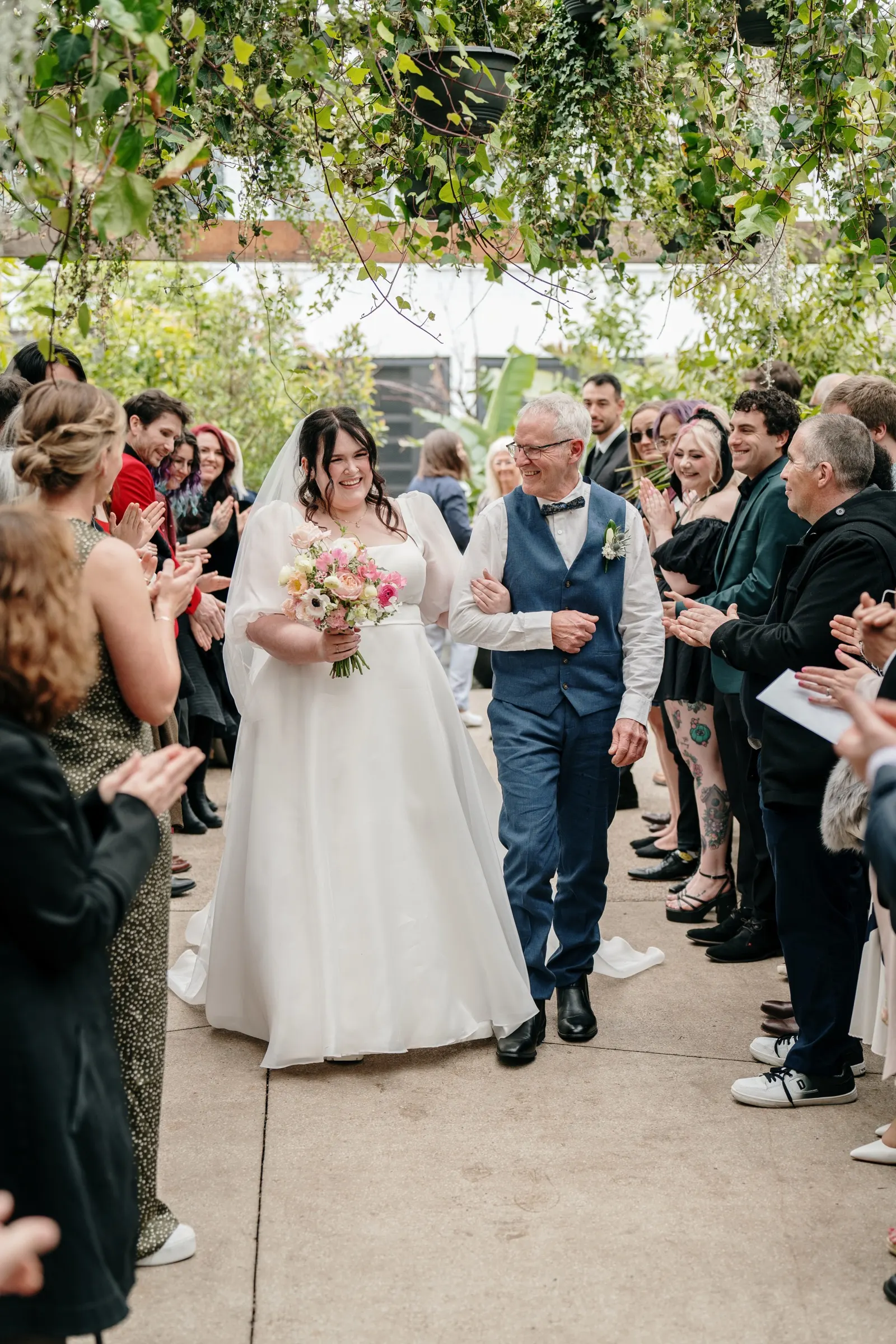 Exchange of rings at Stacie and Callum's Glasshaus wedding