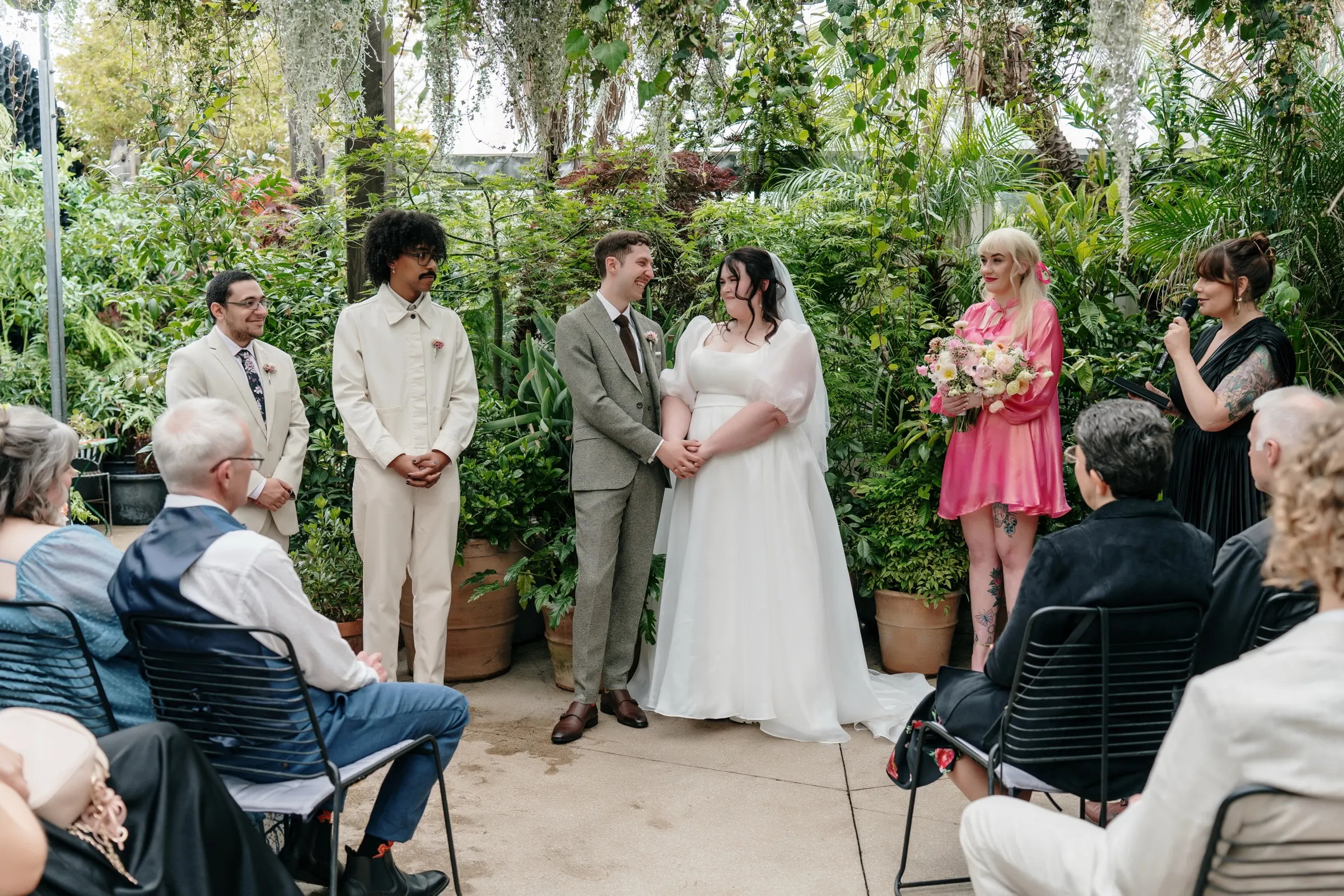 Stacie and Callum's wedding portraits at Glasshaus, Richmond
